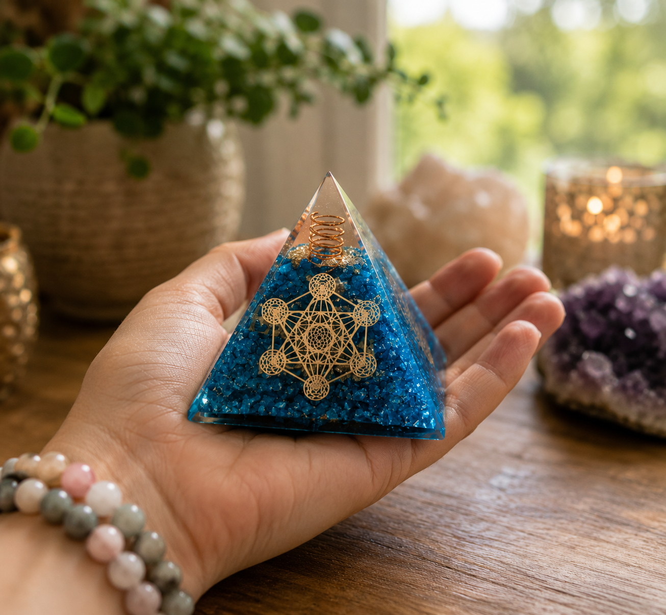 Pyramide Metatron Bleu